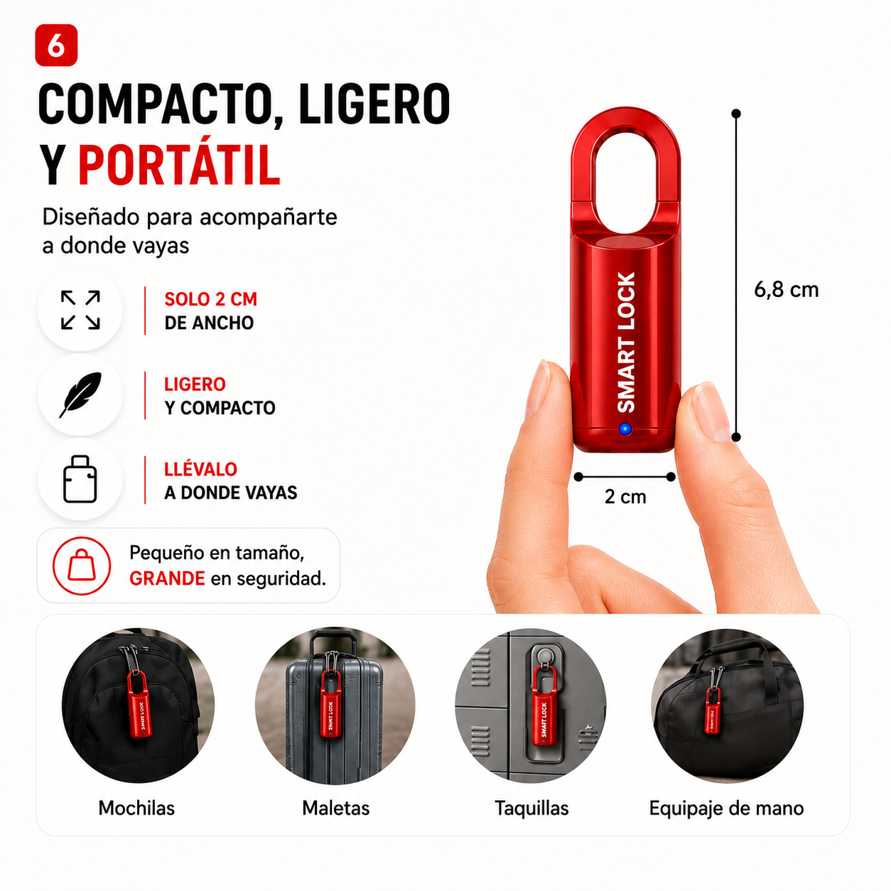 Candado Inteligente con Huella Dactilar